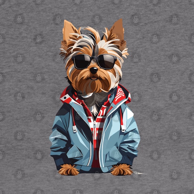 Yorkshire Terrier With Sunglasses by Graceful Designs